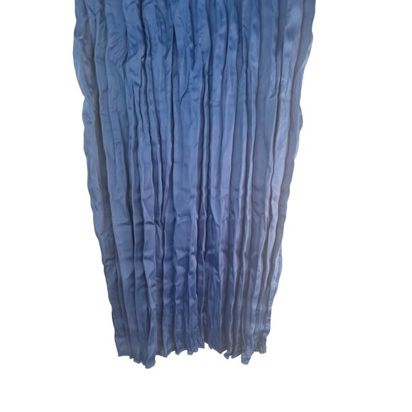 2/$30 ZARA Womens Small Blue Pleated Maxi Polyester Blend - Picture 3 of 11